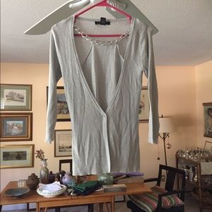 NWT $68 AUGUST SILK CHAINED SHIMMERY BLOUSE, SMALL